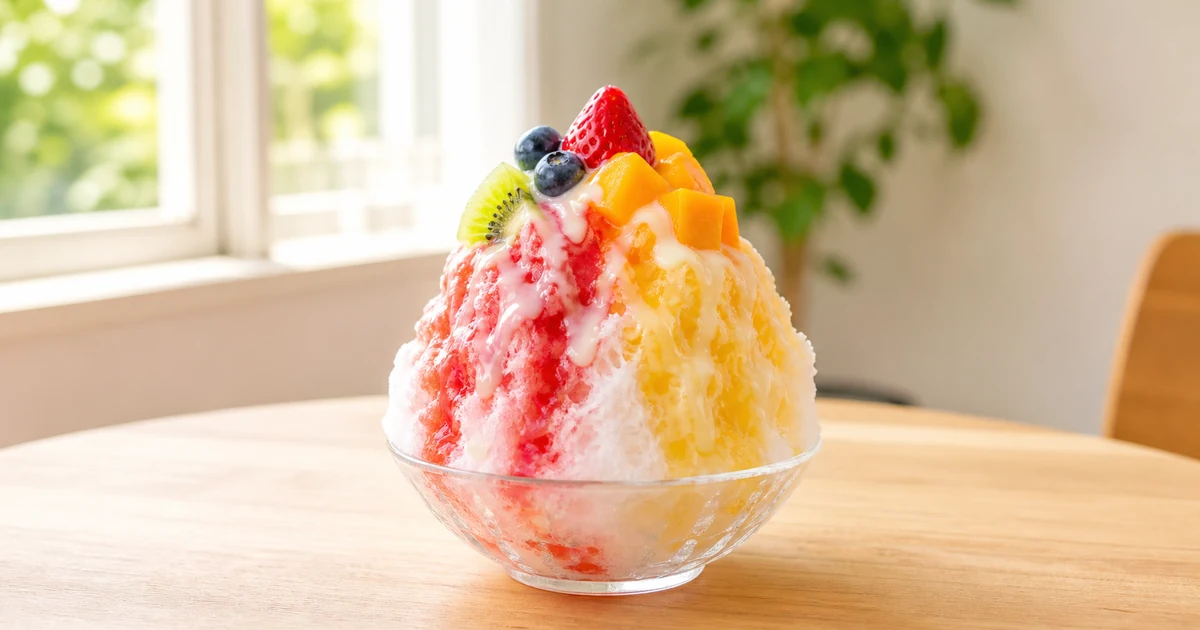 八幡山で食べる夏の冷たいかき氷
