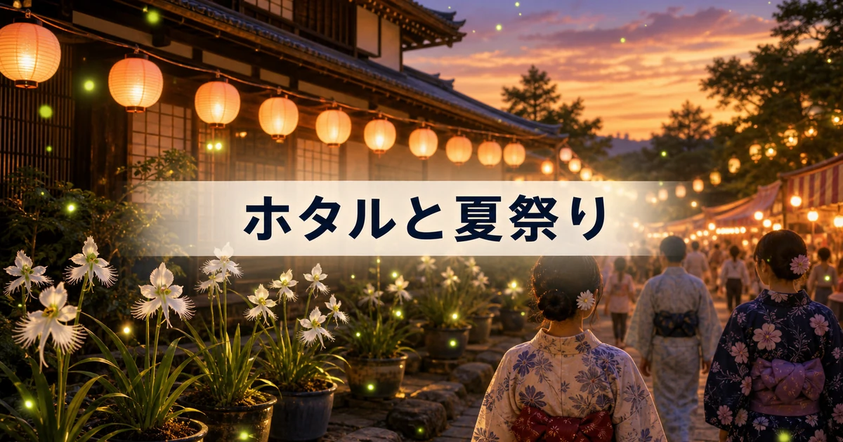 せたがやホタル祭りとサギ草市の夜、灯りに照らされた夏祭りの情景