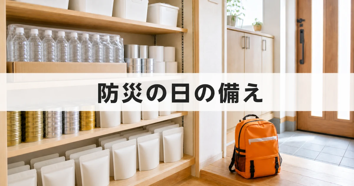 防災の日に見直す家庭の備え 水と非常食のローリングストック