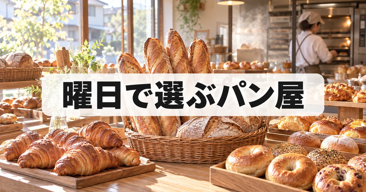 八幡山のパン屋で焼き上がったパンが並ぶ朝のベーカリーの店内