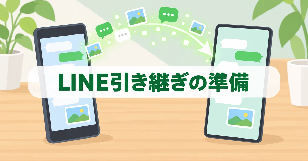 LINE引き継ぎで機種変更前にトーク履歴と写真を守る準備のイメージ