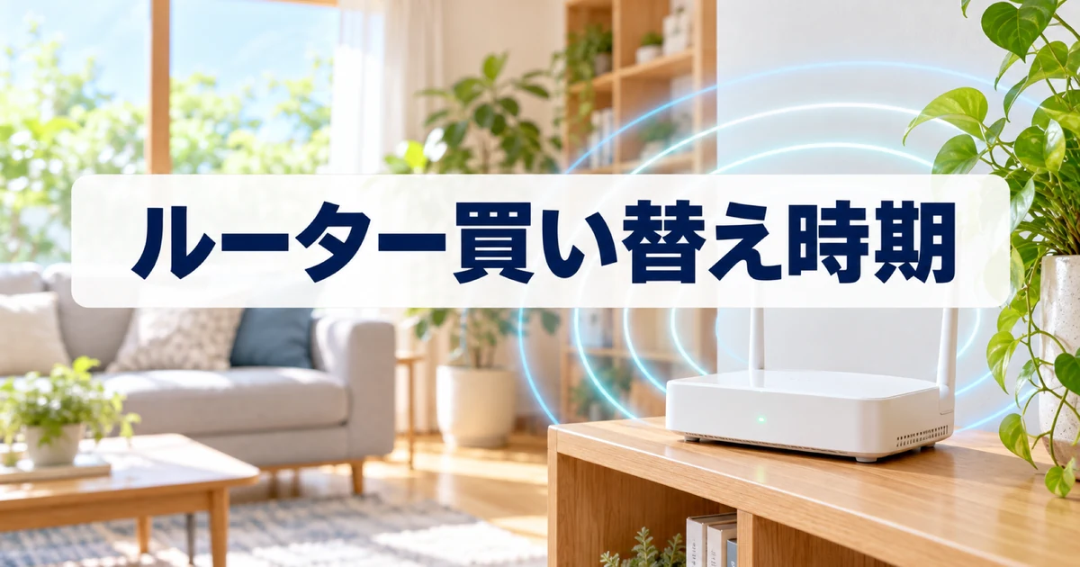 Wi-Fiルーターの買い替え時期を見極めるイメージ