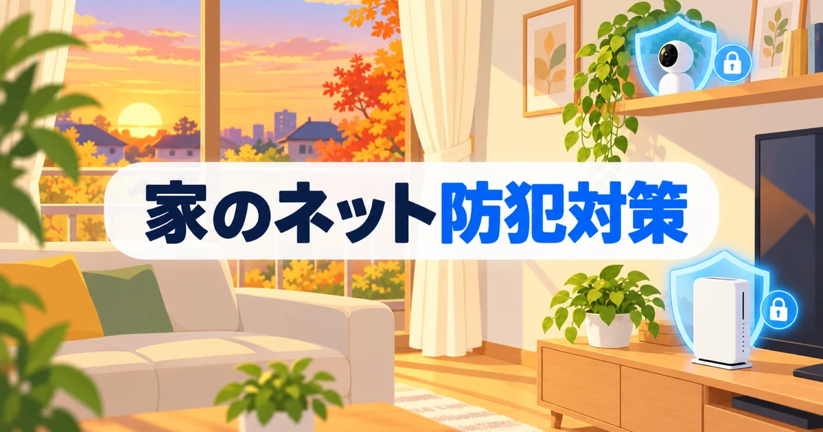家庭でできるネットのセキュリティ対策のイメージ